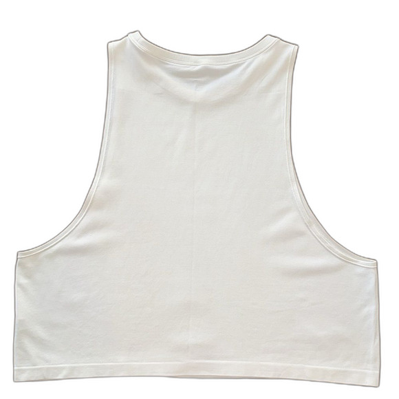 Offline by Aerie White Cropped Muscle Tank Top Women’s L Yoga Lounge Casual Knit - Picture 3 of 5